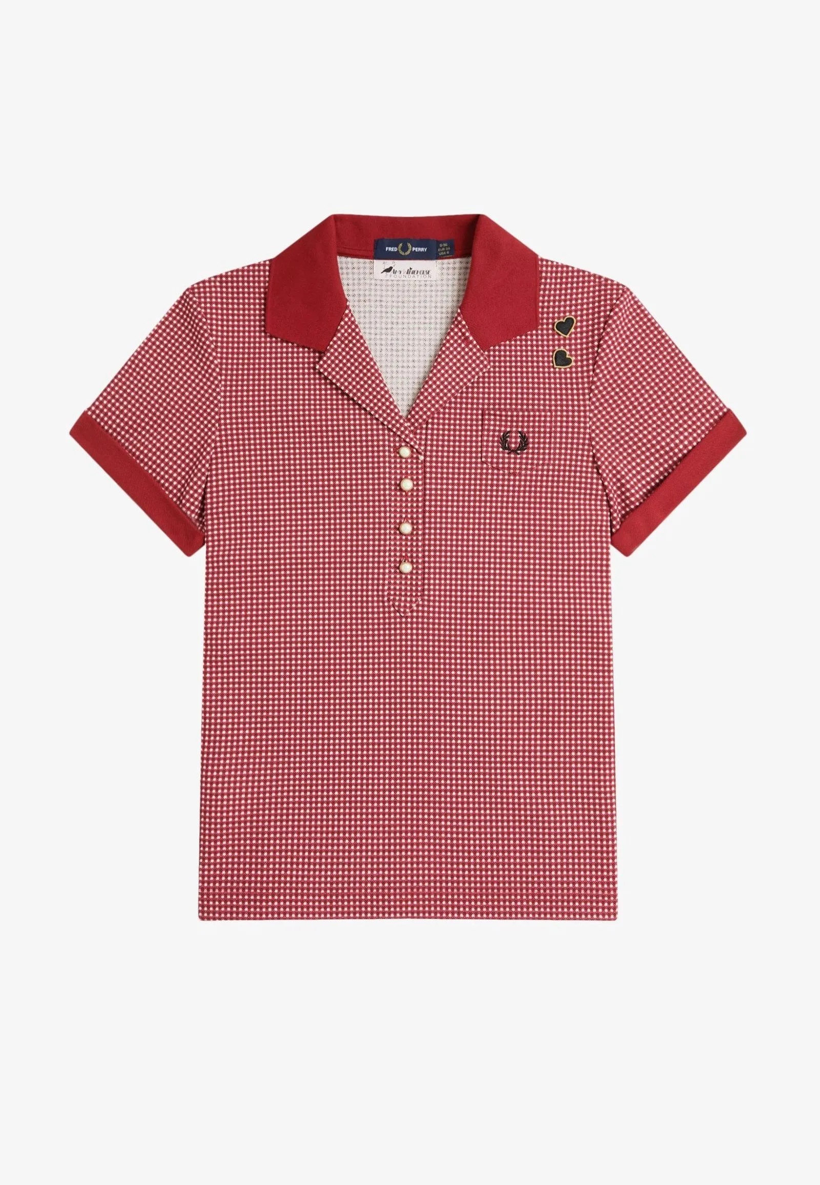Fred Perry x Amy Winehouse - Gingham Print Burnt Red - Polo