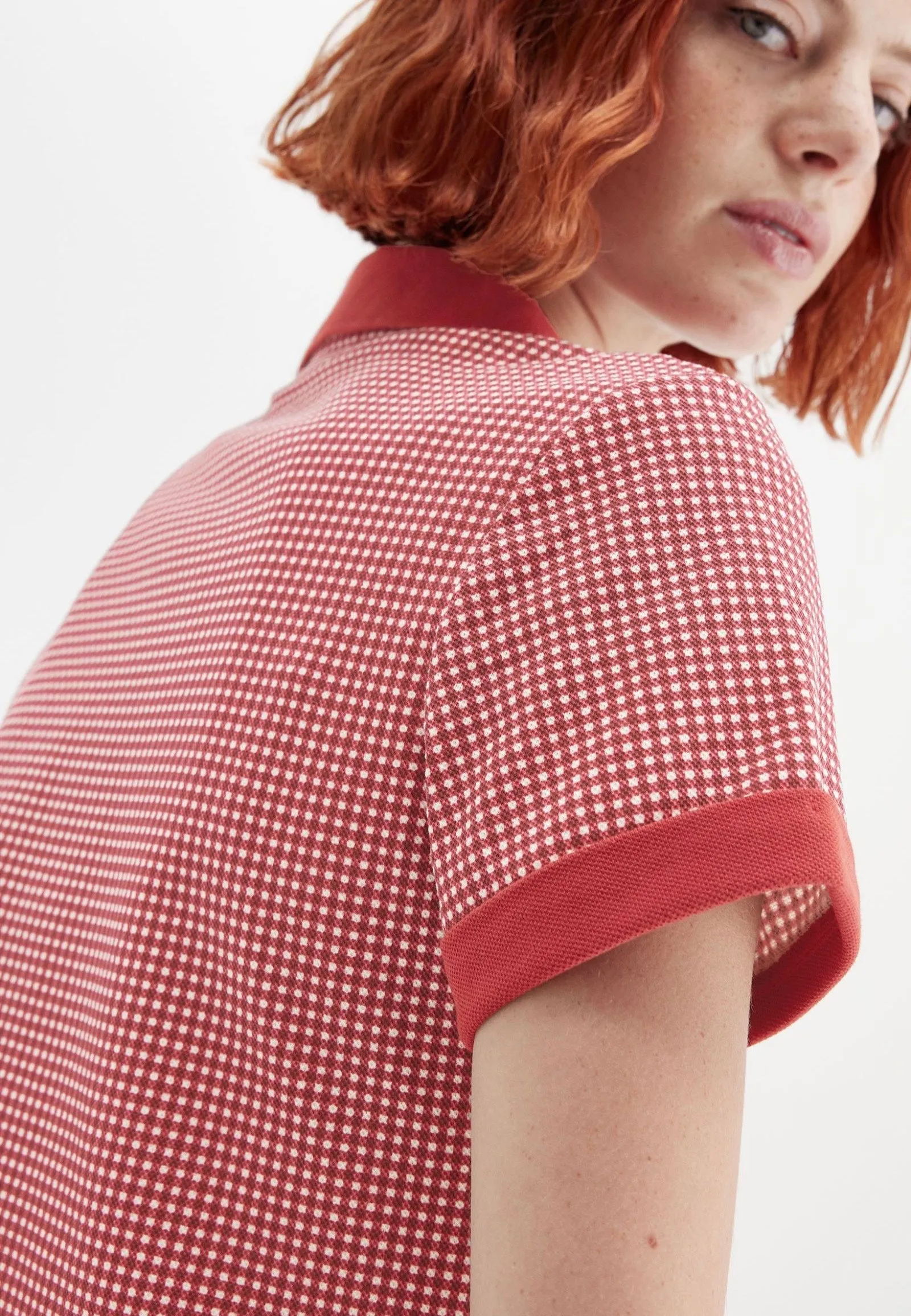 Fred Perry x Amy Winehouse - Gingham Print Burnt Red - Polo