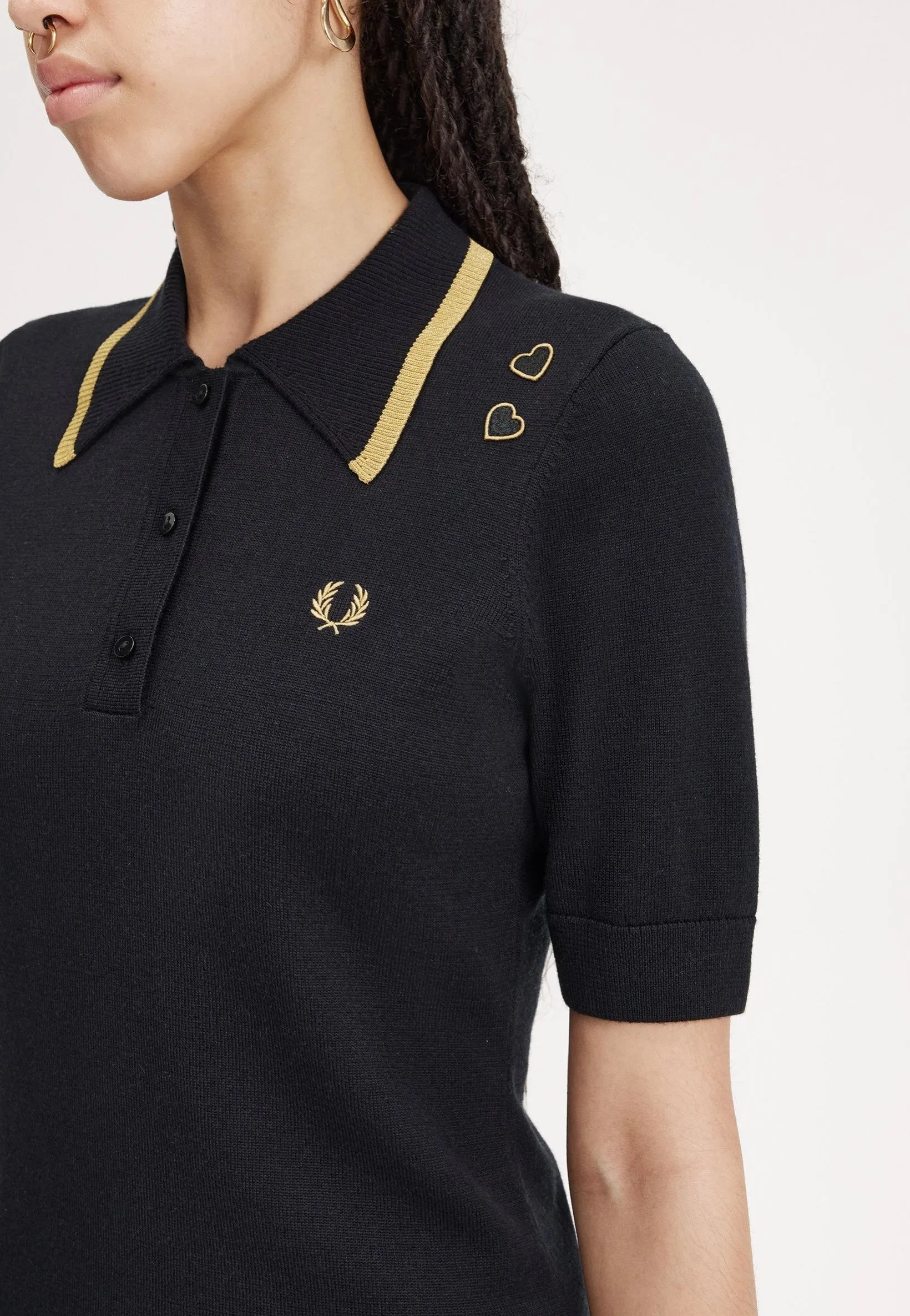 Fred Perry x Amy Winehouse - Knitted Black - Polo