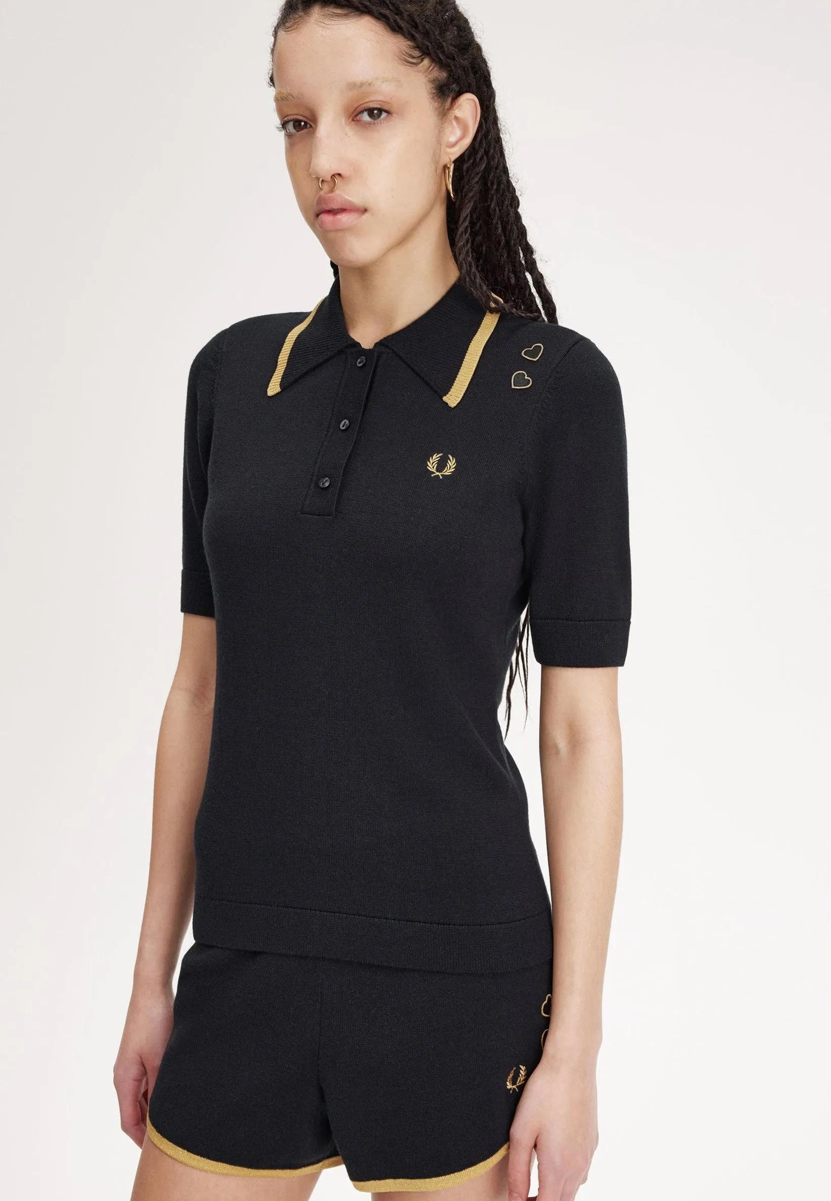 Fred Perry x Amy Winehouse - Knitted Black - Polo