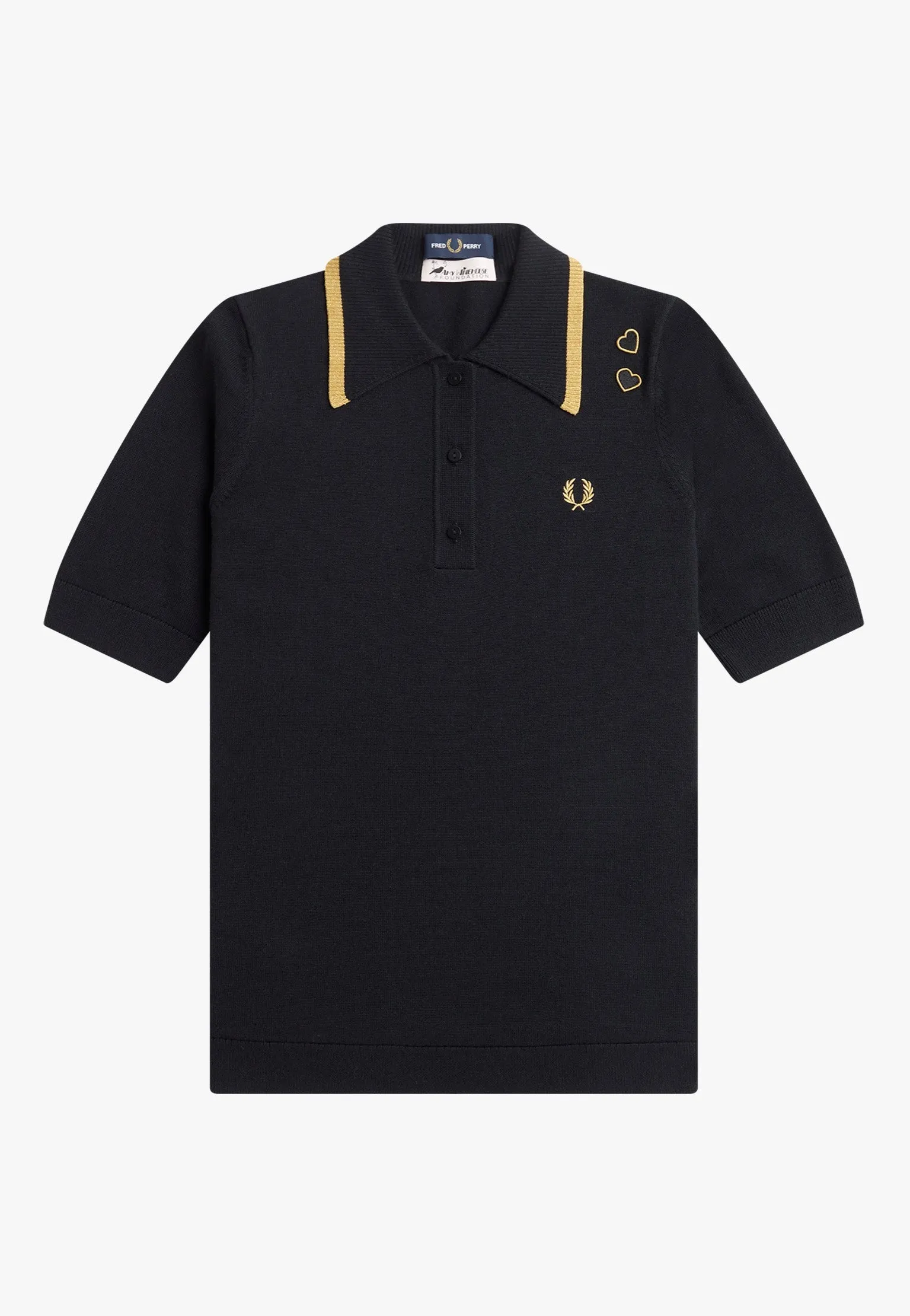 Fred Perry x Amy Winehouse - Knitted Black - Polo