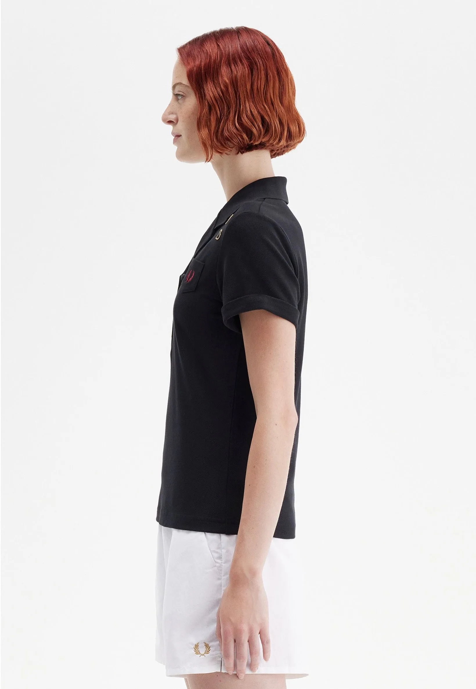 Fred Perry x Amy Winehouse - Pocket Detail Black - Polo