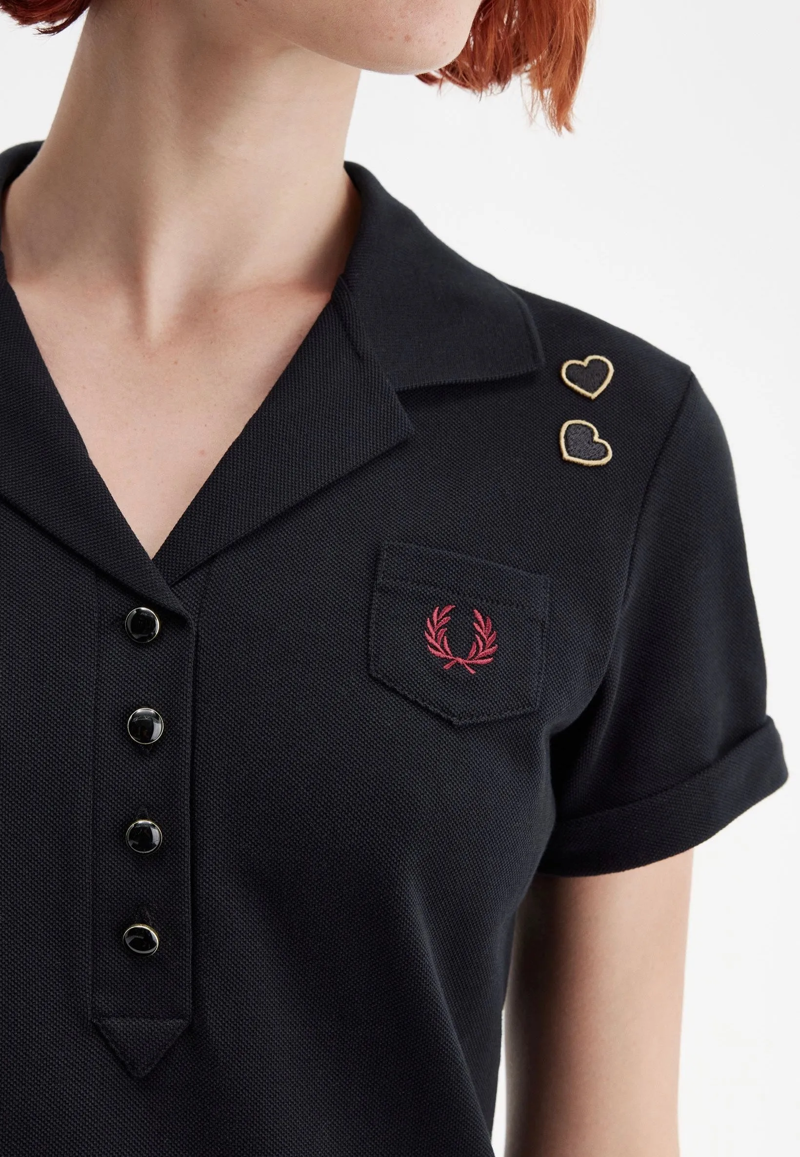 Fred Perry x Amy Winehouse - Pocket Detail Black - Polo
