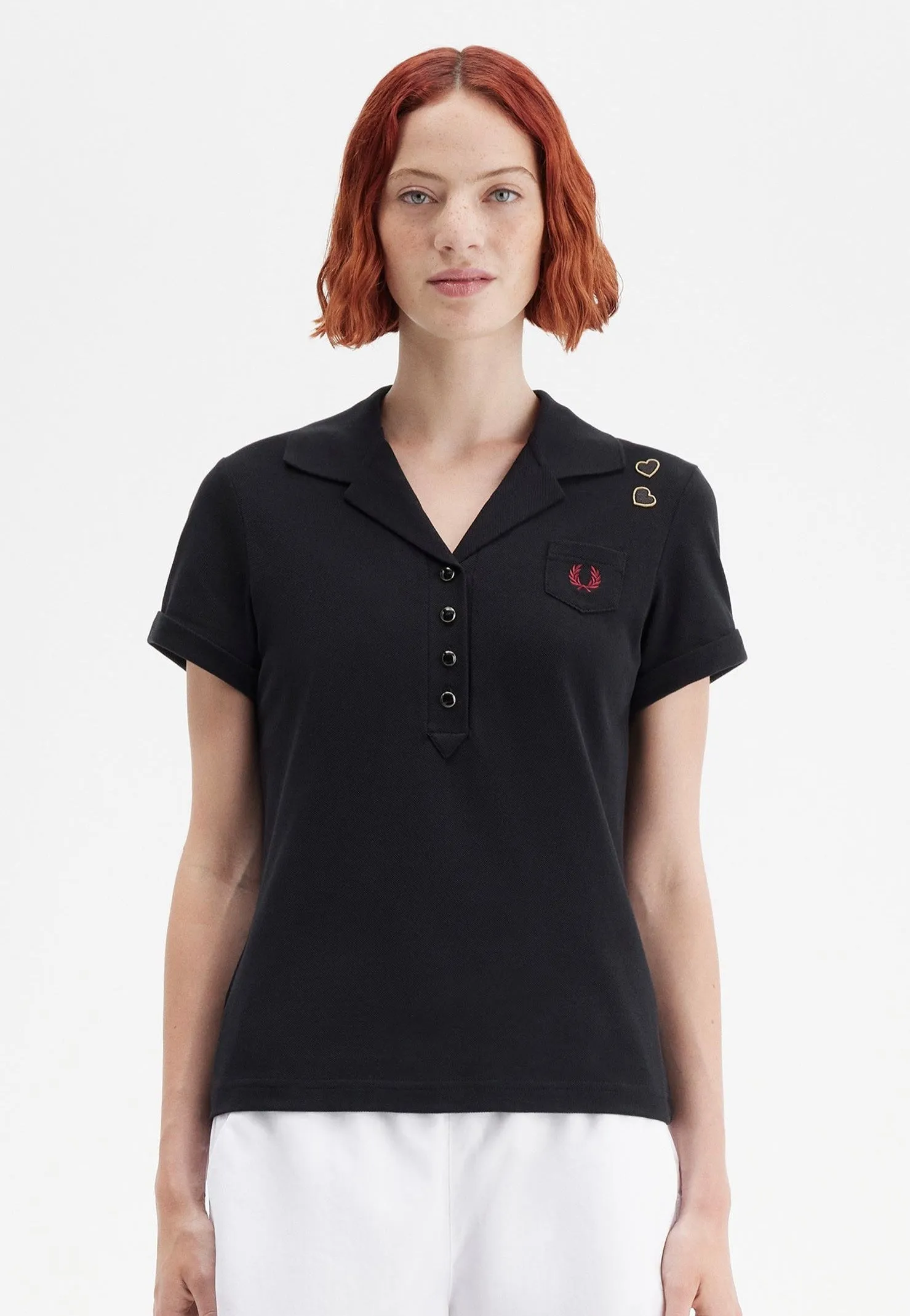 Fred Perry x Amy Winehouse - Pocket Detail Black - Polo