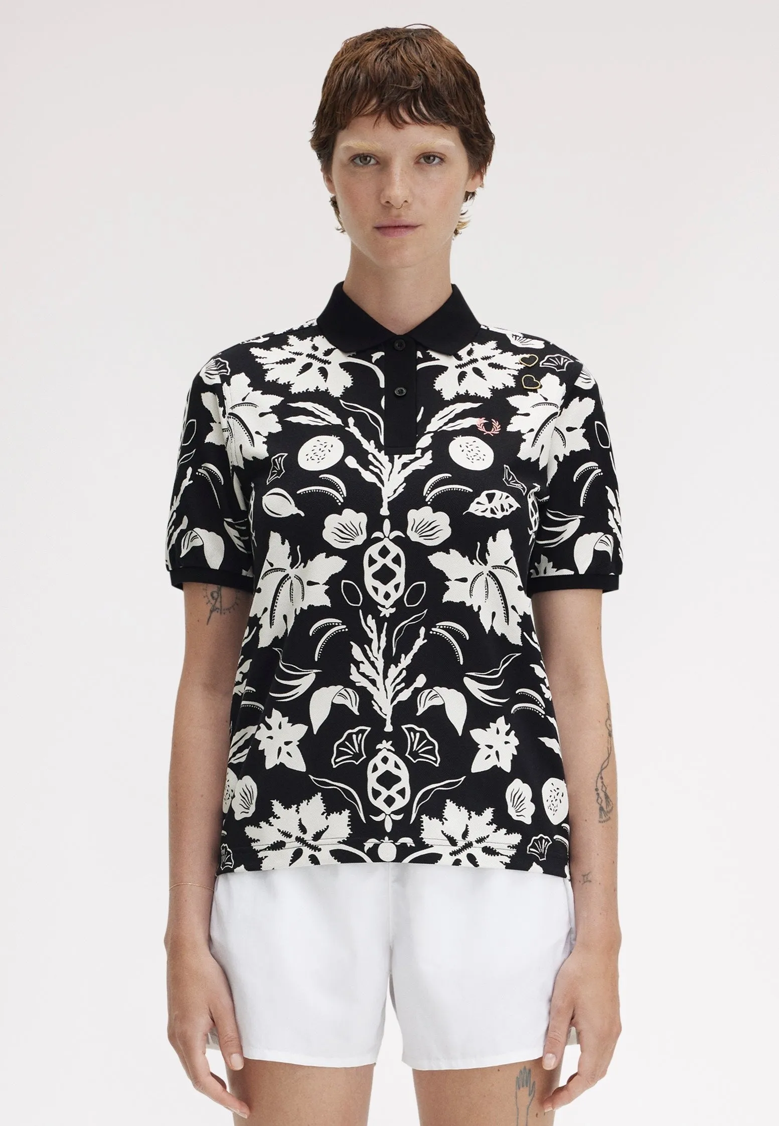 Fred Perry x Amy Winehouse - Printed Fred Perry Black - Polo