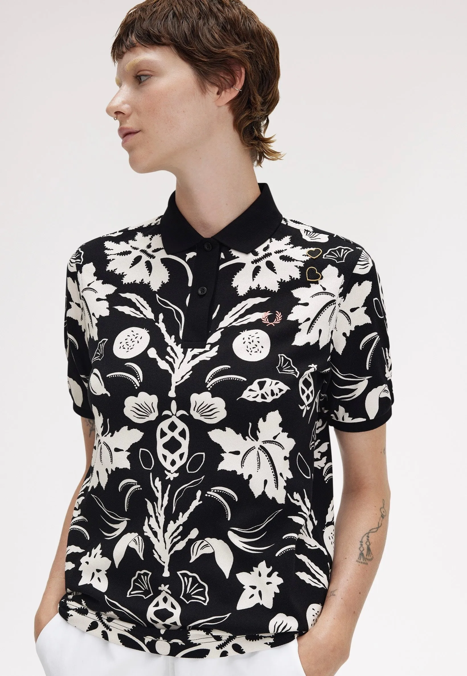 Fred Perry x Amy Winehouse - Printed Fred Perry Black - Polo