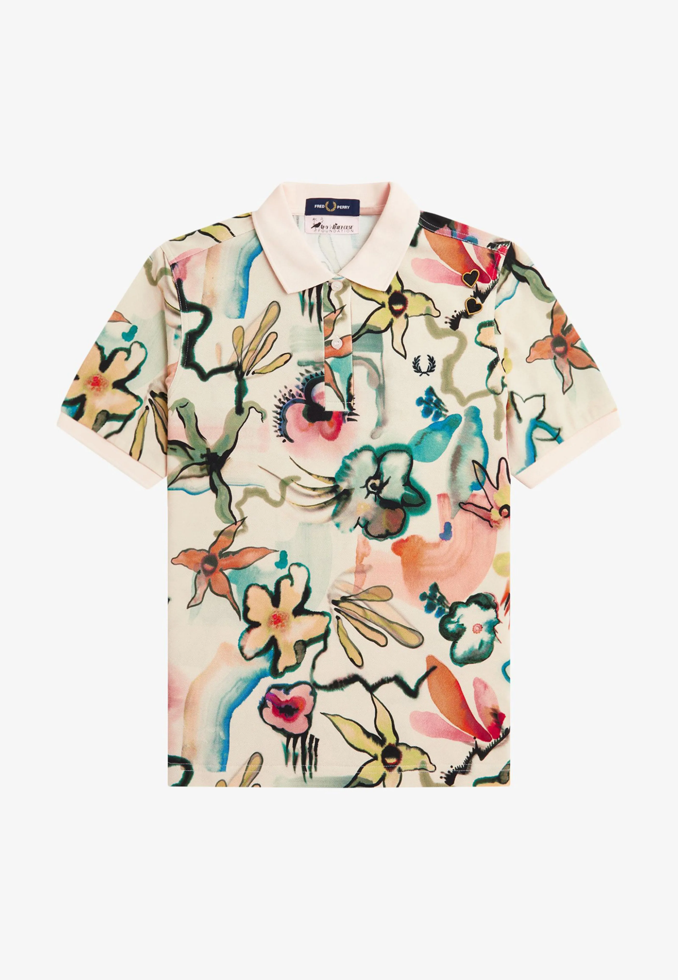 Fred Perry x Amy Winehouse - Printed Silky Peach - Polo