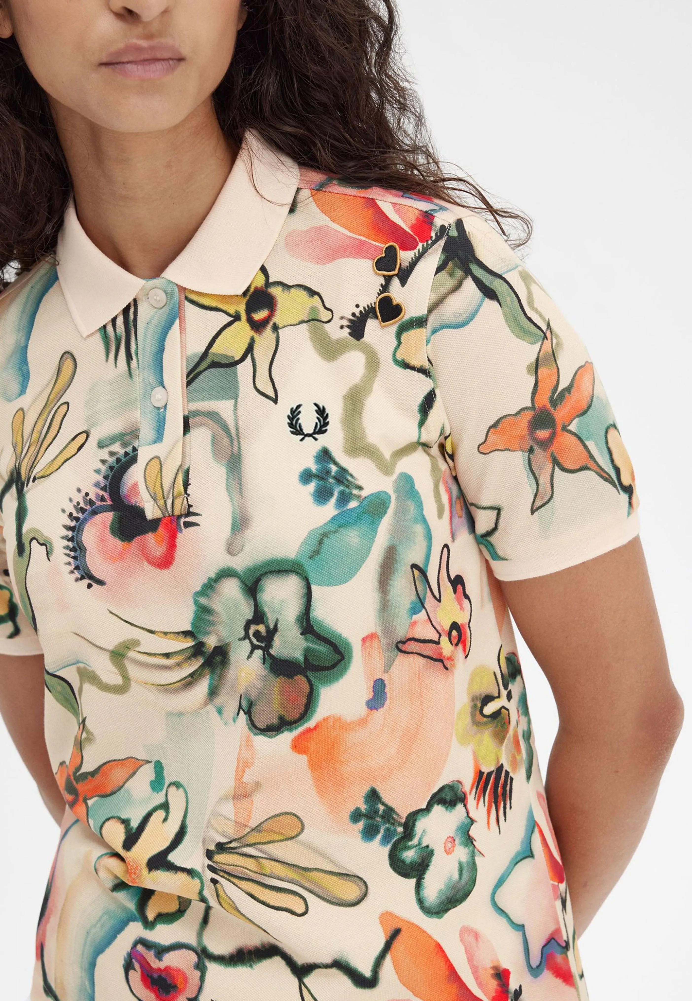 Fred Perry x Amy Winehouse - Printed Silky Peach - Polo