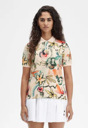 Fred Perry x Amy Winehouse - Printed Silky Peach - Polo