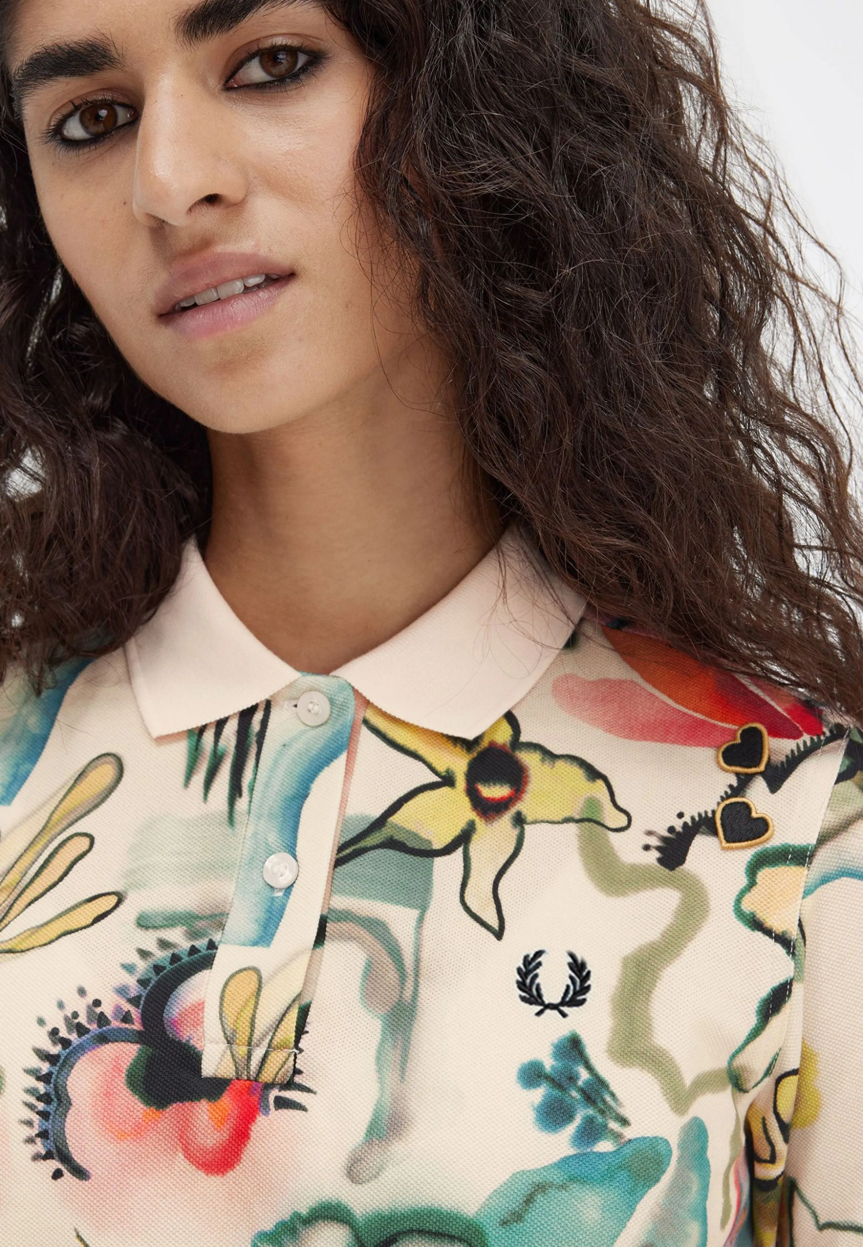 Fred Perry x Amy Winehouse - Printed Silky Peach - Polo