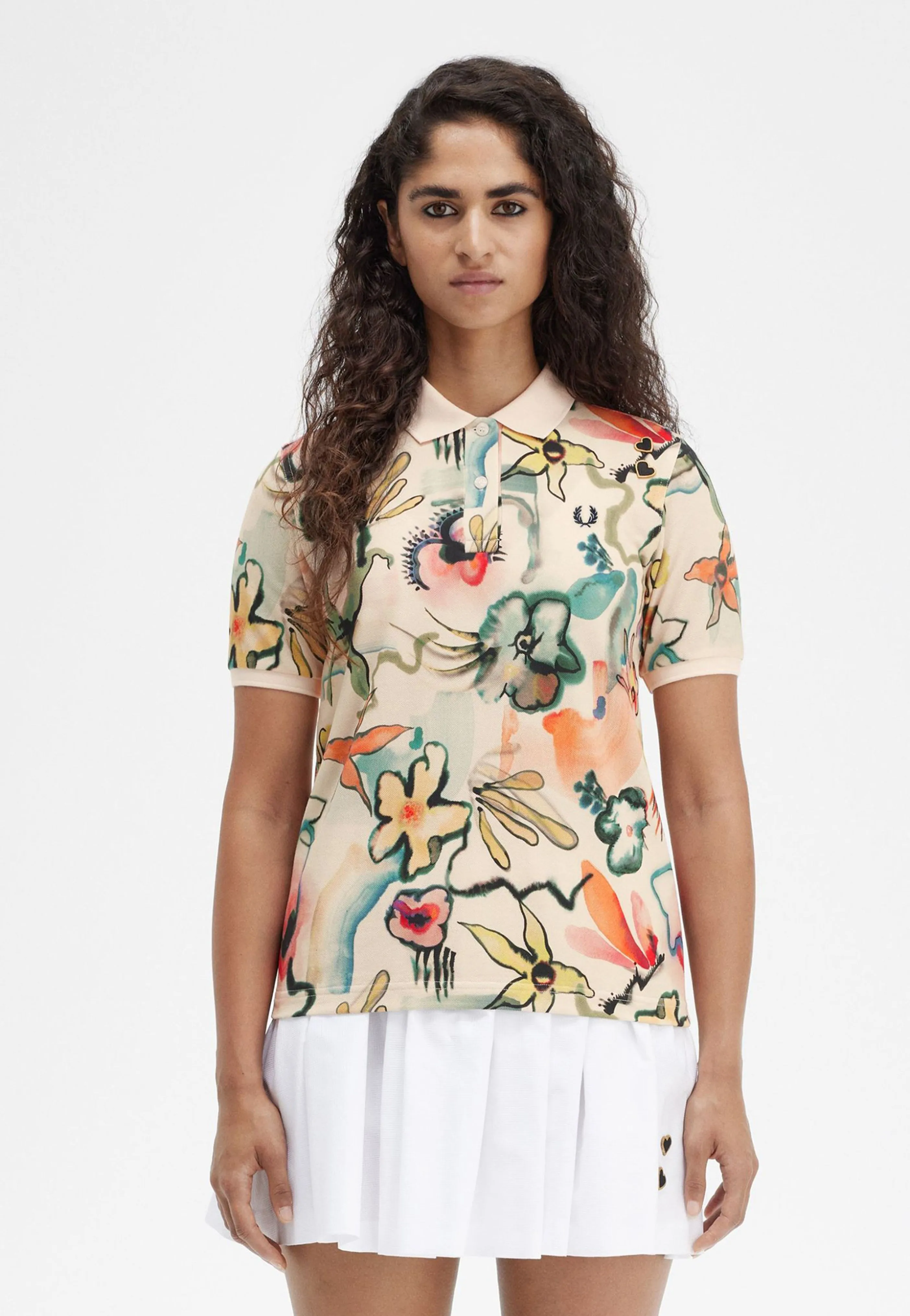 Fred Perry x Amy Winehouse - Printed Silky Peach - Polo