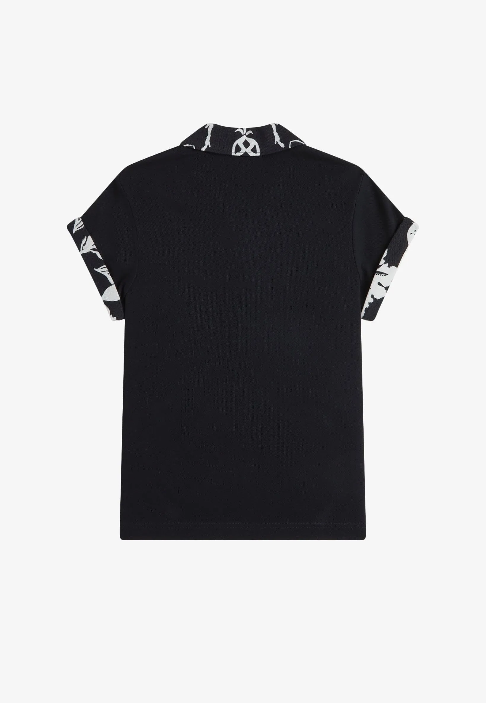 Fred Perry x Amy Winehouse - Printed Trim Black - Polo