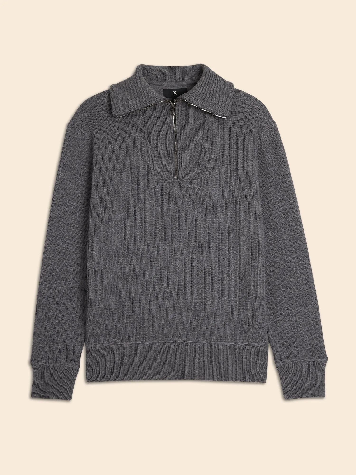 French Rib Half-Zip Banana Republic