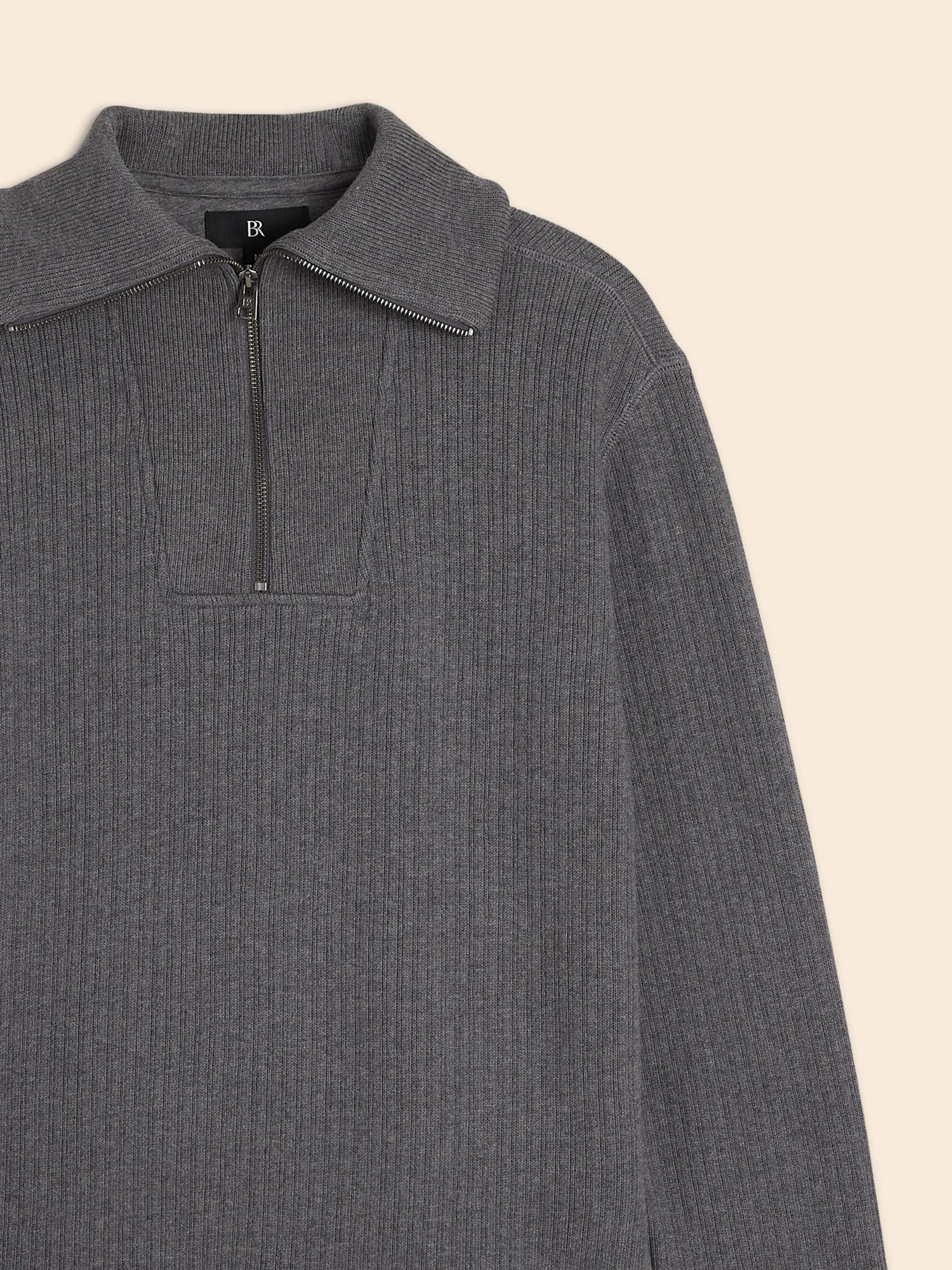French Rib Half-Zip Banana Republic