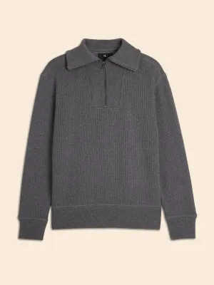 French Rib Half-Zip Banana Republic