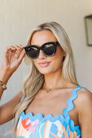 Freyrs: Charlotte Black Sunglasses
