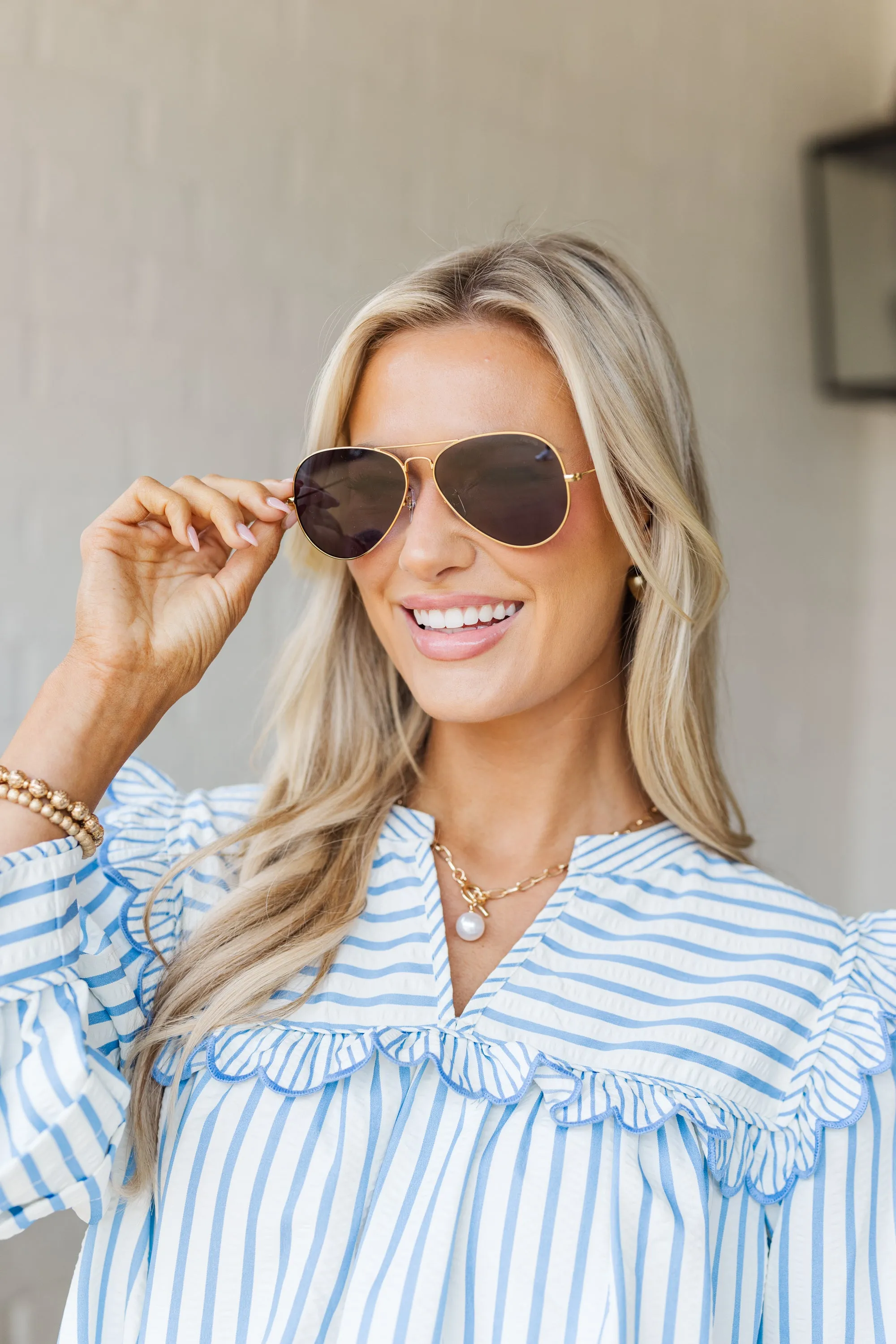 Freyrs: Morgan Gold Aviator Sunglasses
