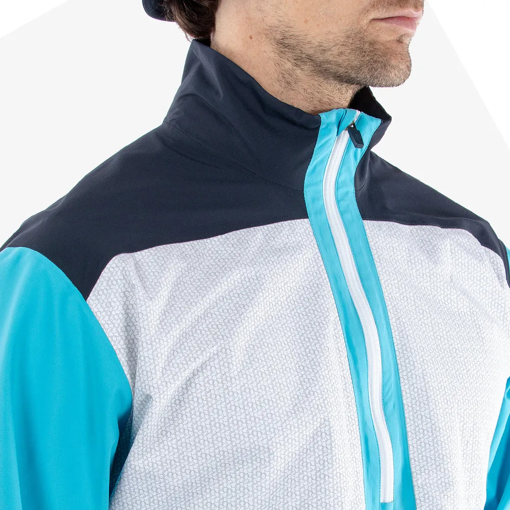 Galvin Green Ashford 1/2 Zip Gore-Tex Waterproof Jacket - Aqua/Navy/White