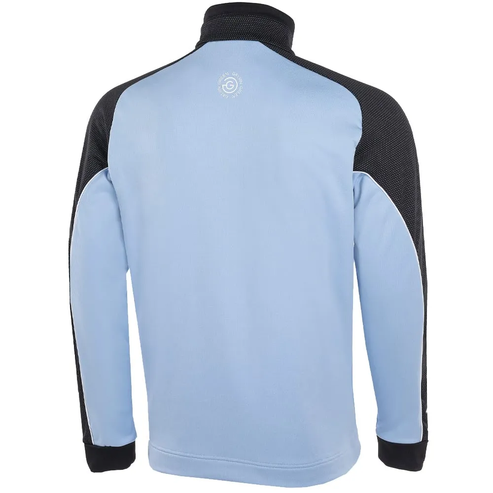 Galvin Green Daxton Insula 1/2 Zip Sweater - Blue Bell/Black/White
