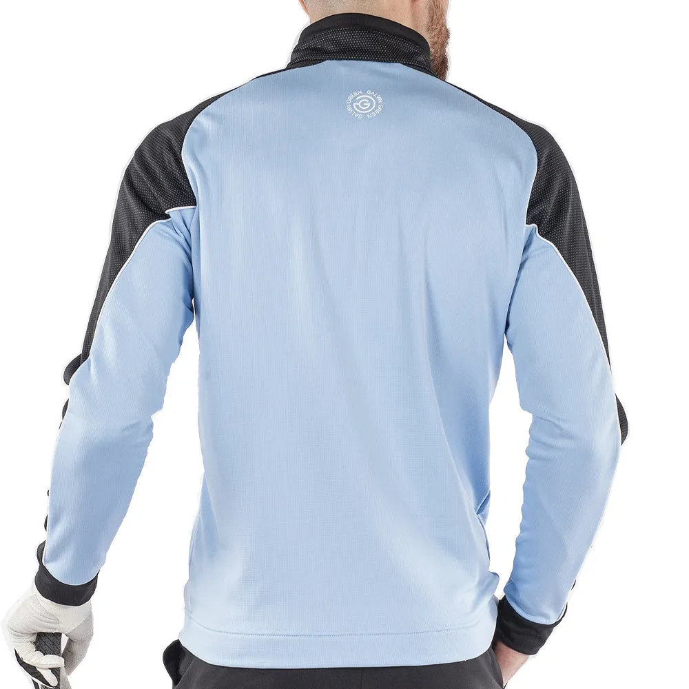 Galvin Green Daxton Insula 1/2 Zip Sweater - Blue Bell/Black/White
