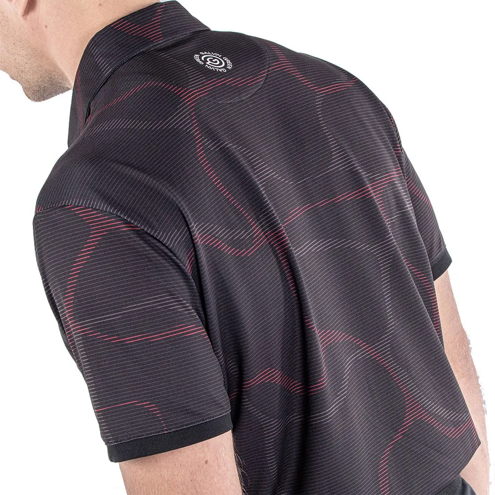Galvin Green Markos Ventil8  Polo Shirt - Black/Red