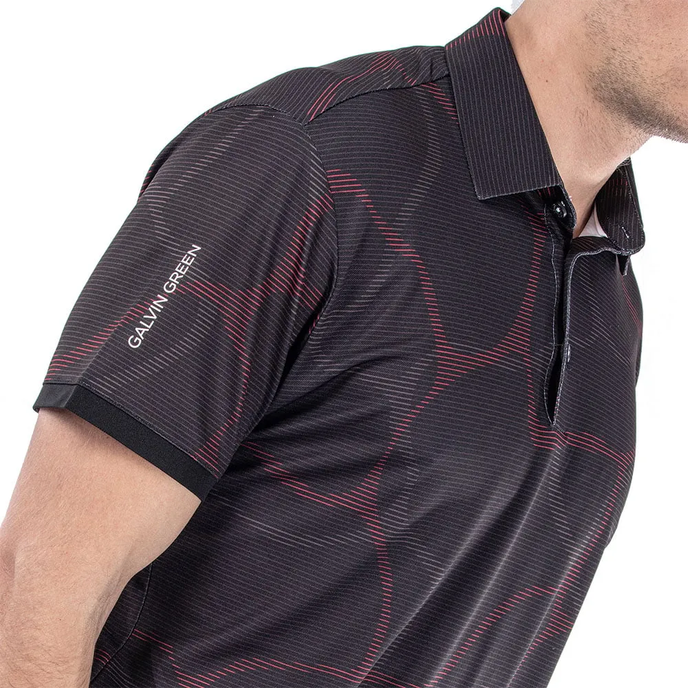 Galvin Green Markos Ventil8  Polo Shirt - Black/Red