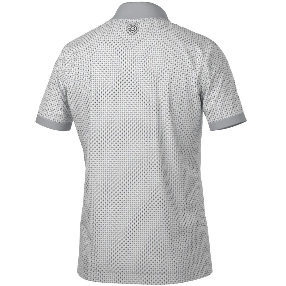 Galvin Green Mate Polo Shirt - White/Cool Grey