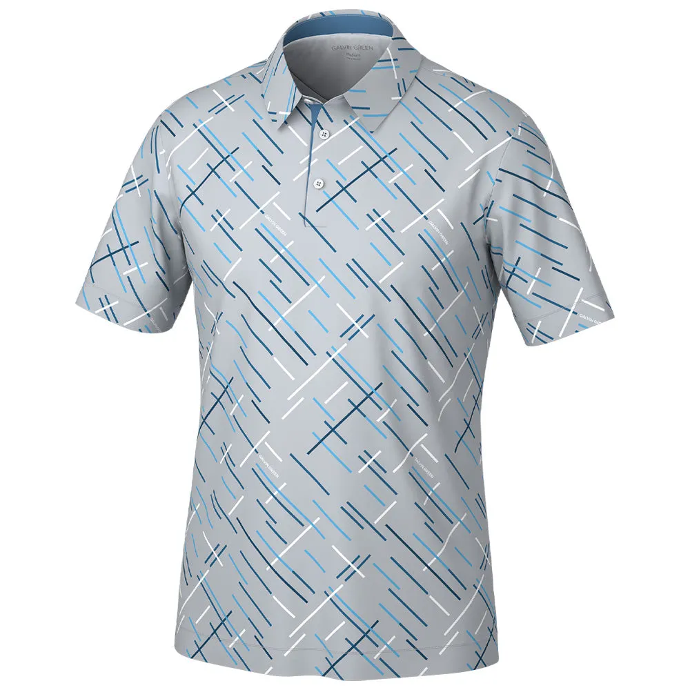 Galvin Green Mathias Polo Shirt - Cool Grey/Navy