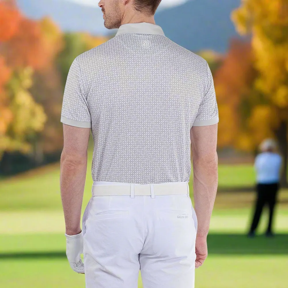 Galvin Green Melvin Polo Shirt - Cool Grey/White