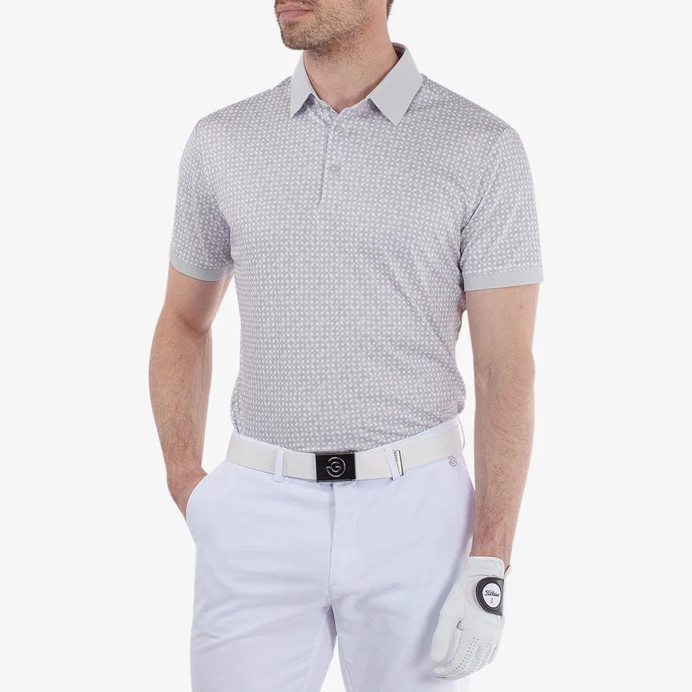 Galvin Green Melvin Polo Shirt - Cool Grey/White