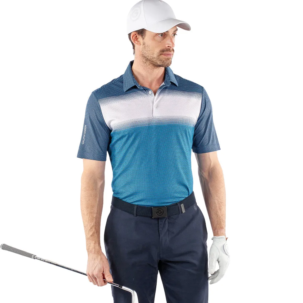 Galvin Green Mirca Ventil8  Polo Shirt - Aqua/White/Navy