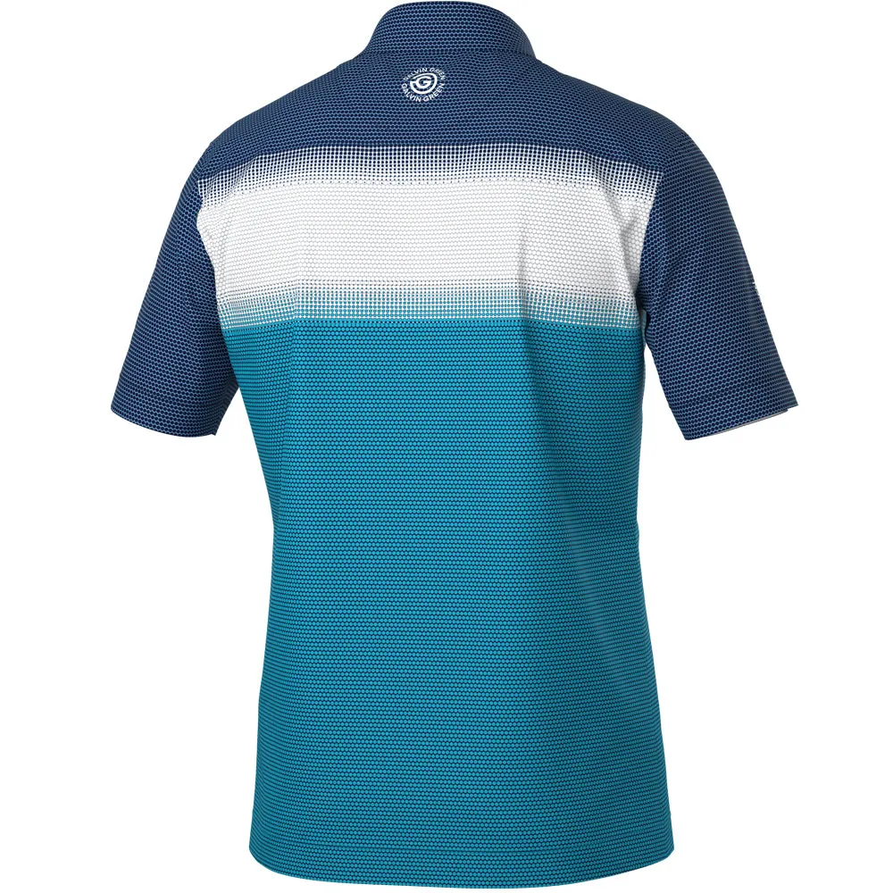 Galvin Green Mirca Ventil8  Polo Shirt - Aqua/White/Navy