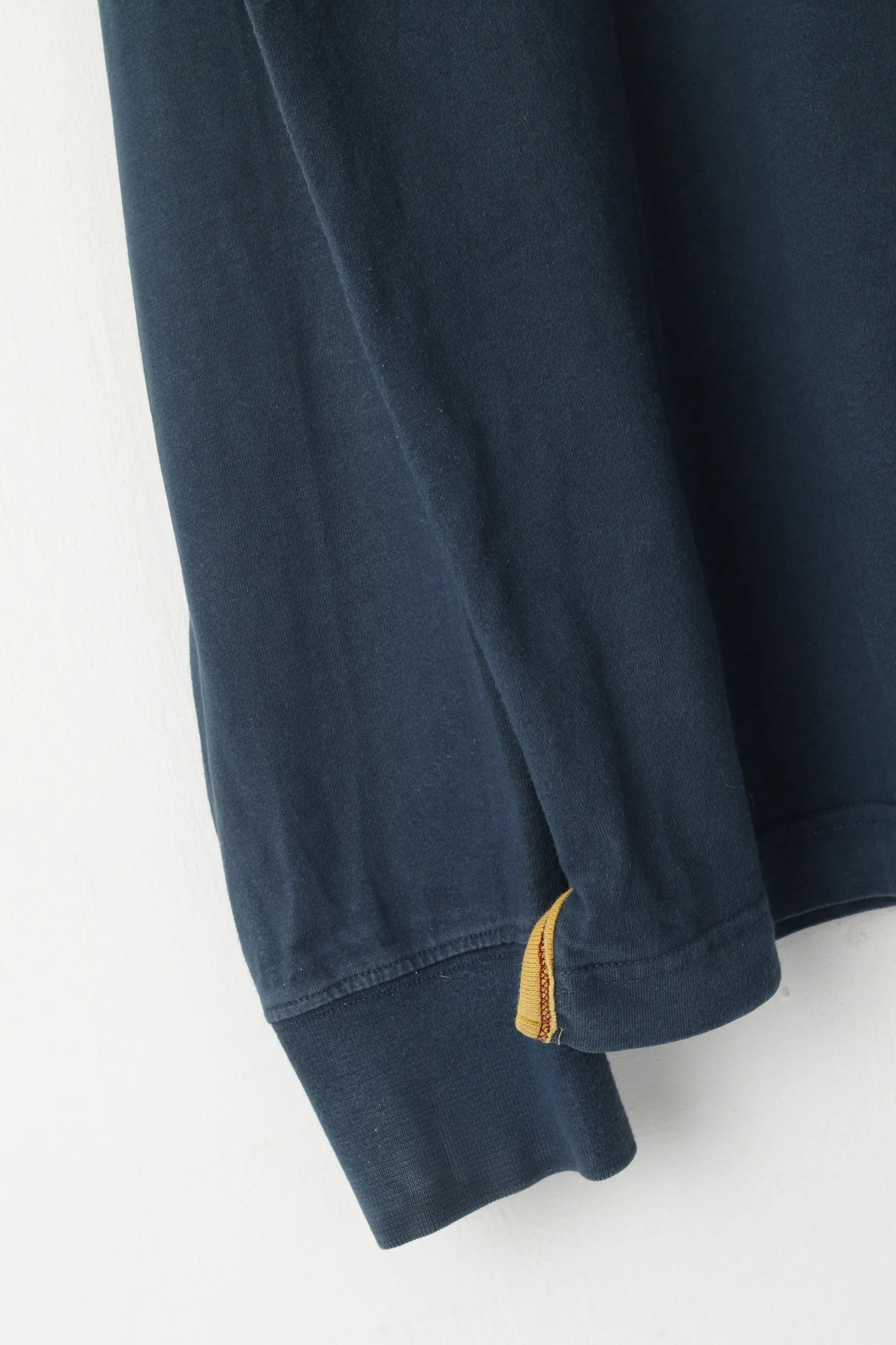 GANT Men XL Long Sleeved Shirt Navy Cotton New Haven Emroidered Crew Neck Top