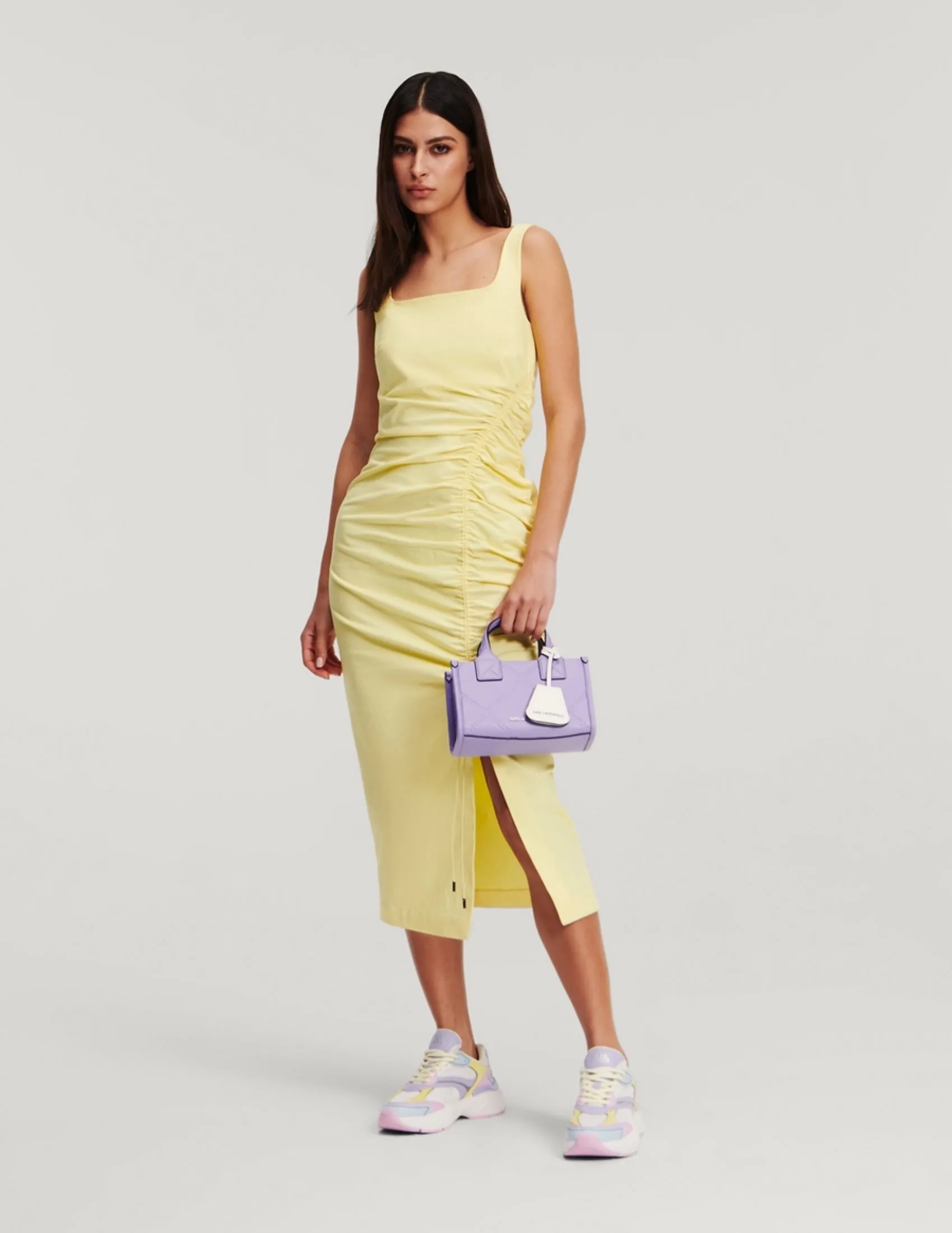 GATHERED STRETCH DRESS