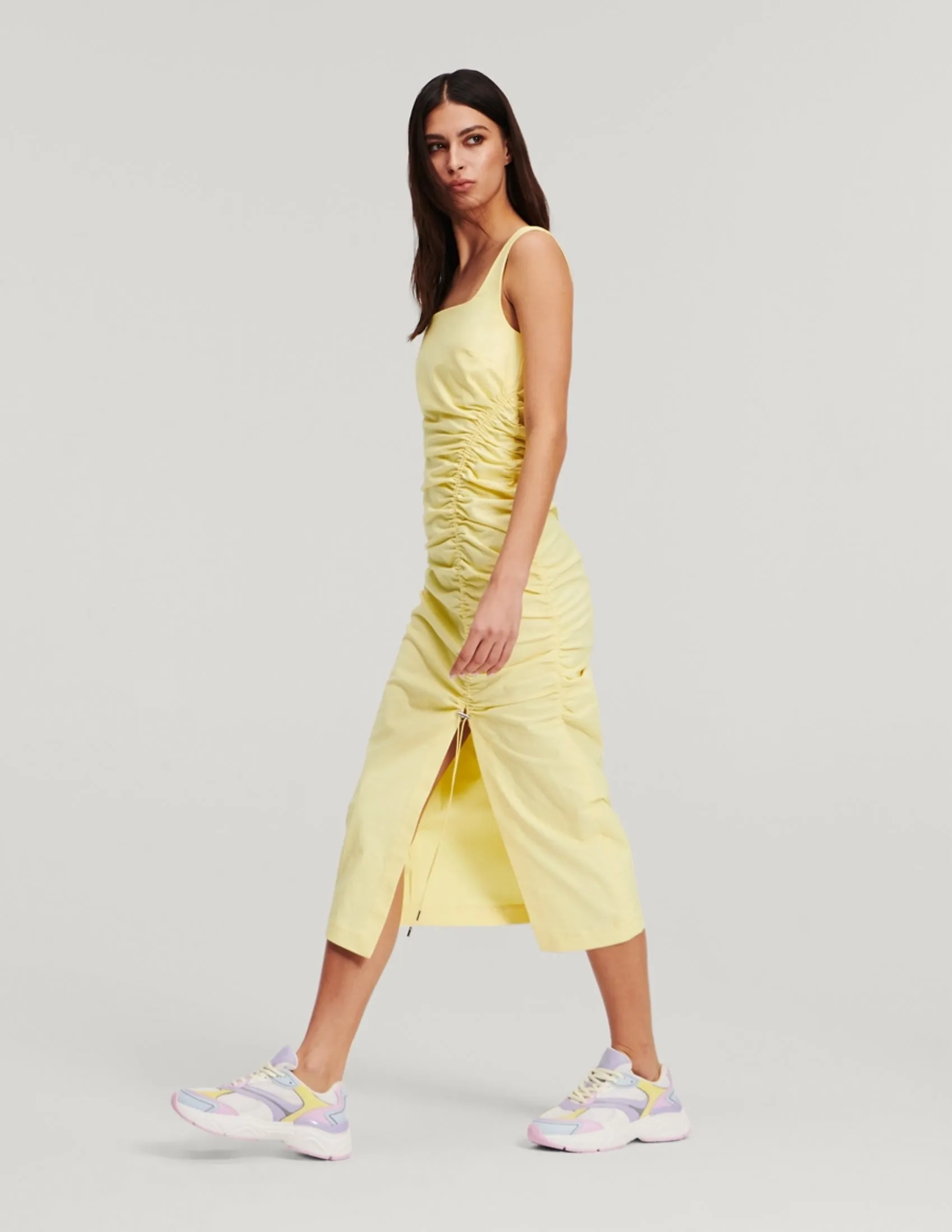 GATHERED STRETCH DRESS