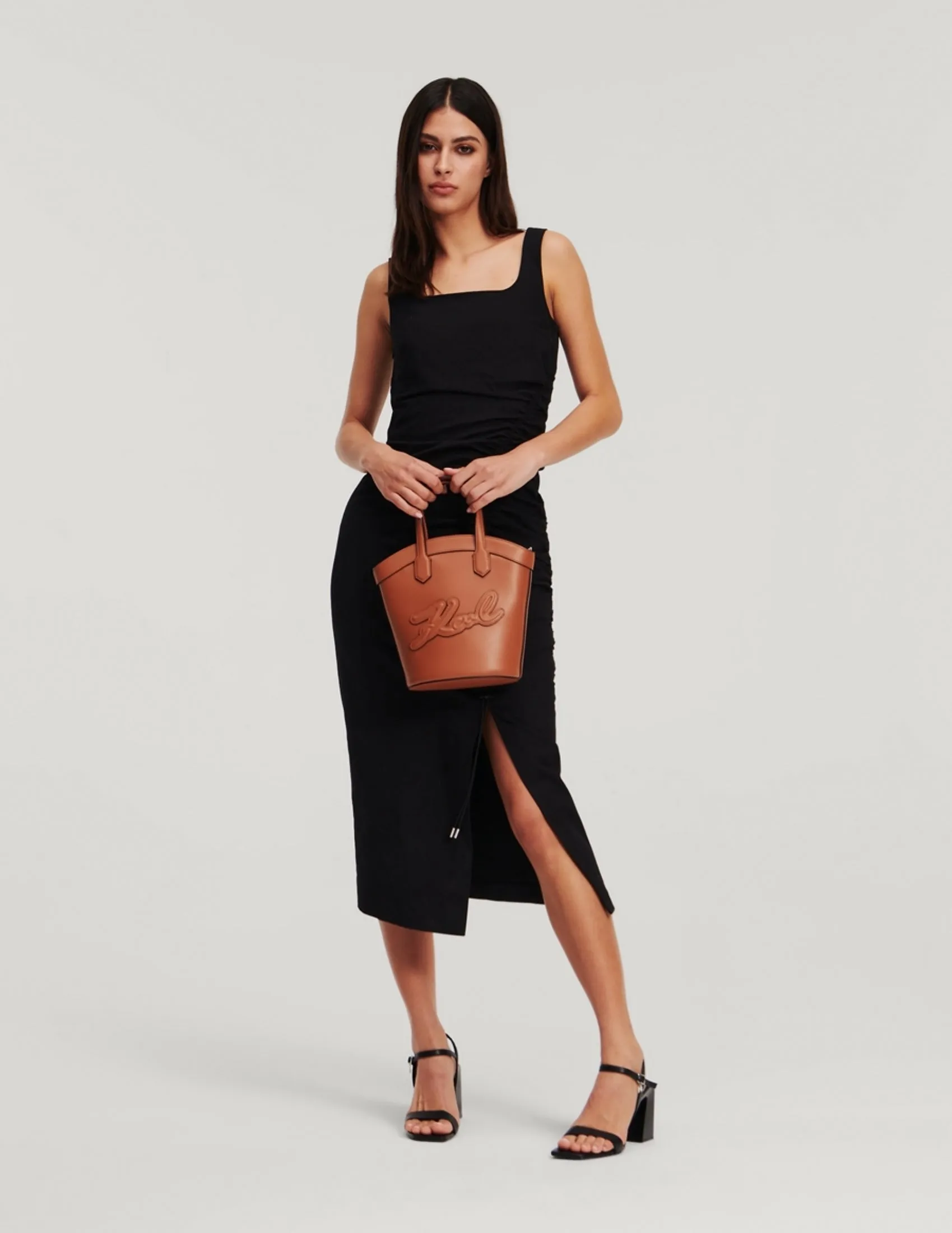 GATHERED STRETCH DRESS