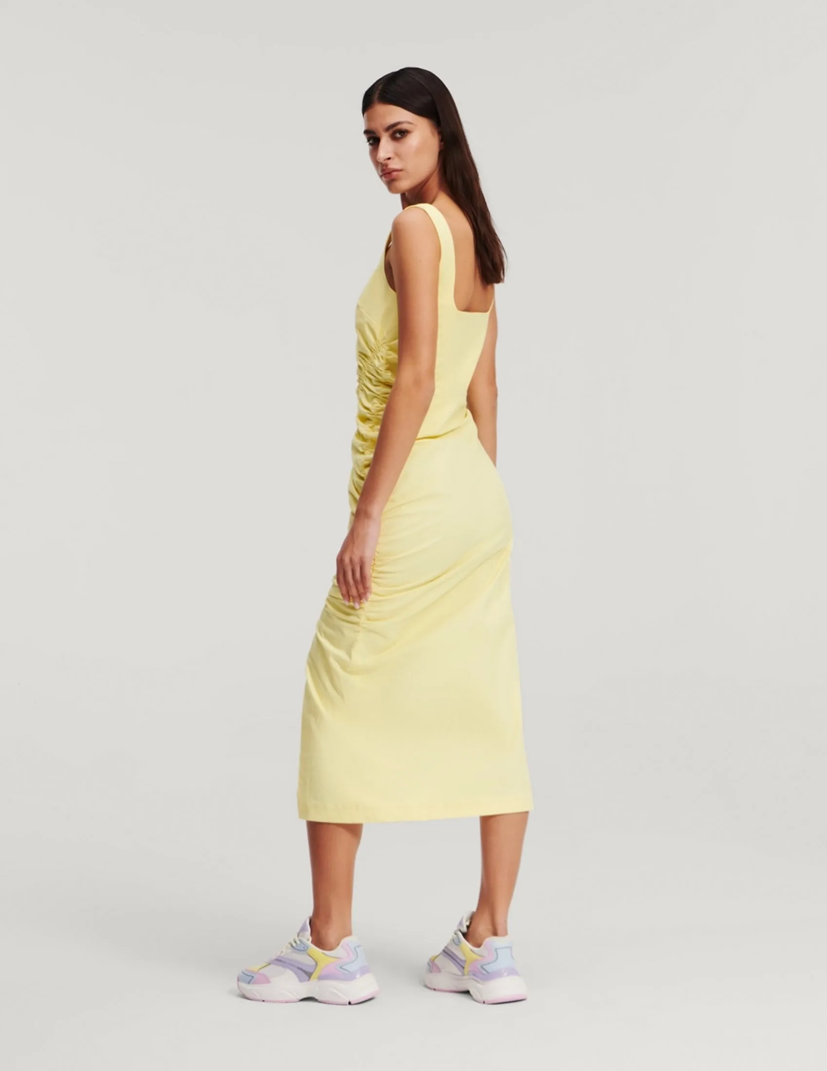 GATHERED STRETCH DRESS