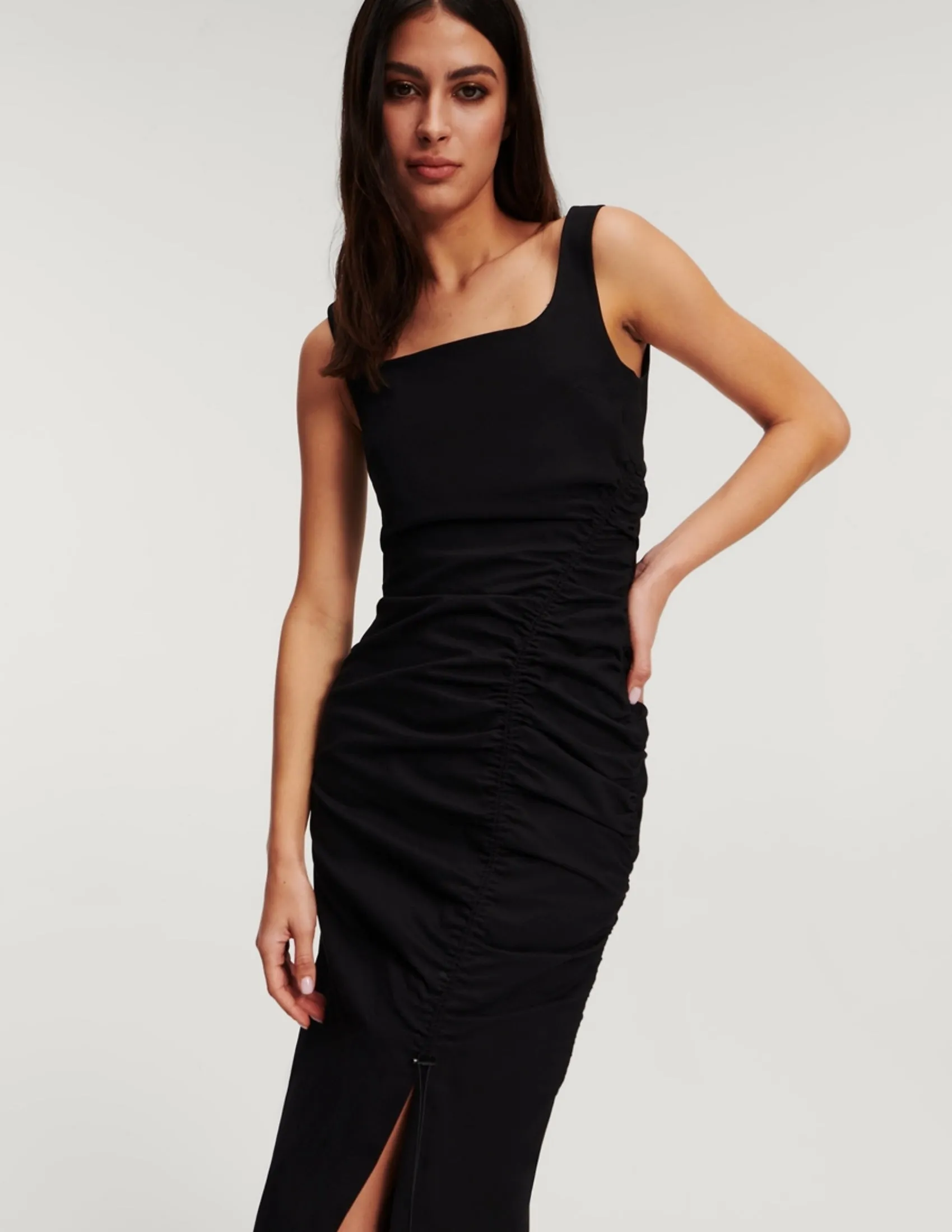 GATHERED STRETCH DRESS