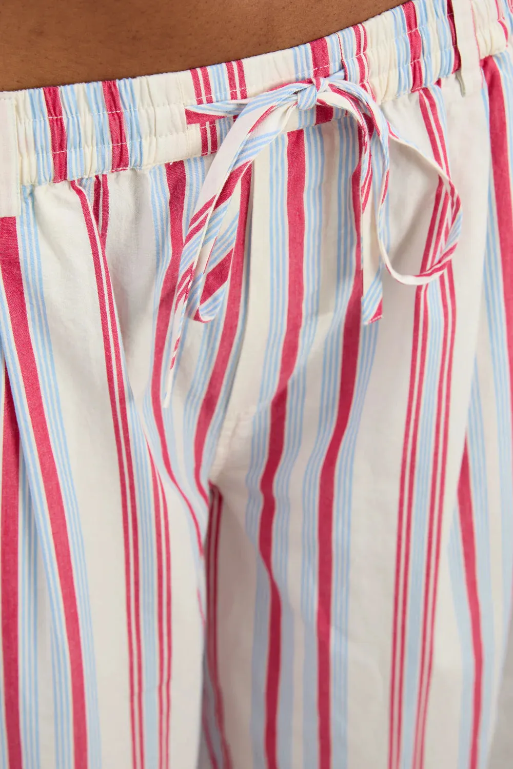Georgia Trousers (Butter Cherry Stripe)