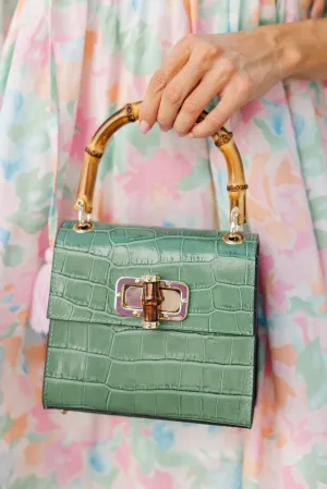 German Fuentes: All In Time Green Leather Purse