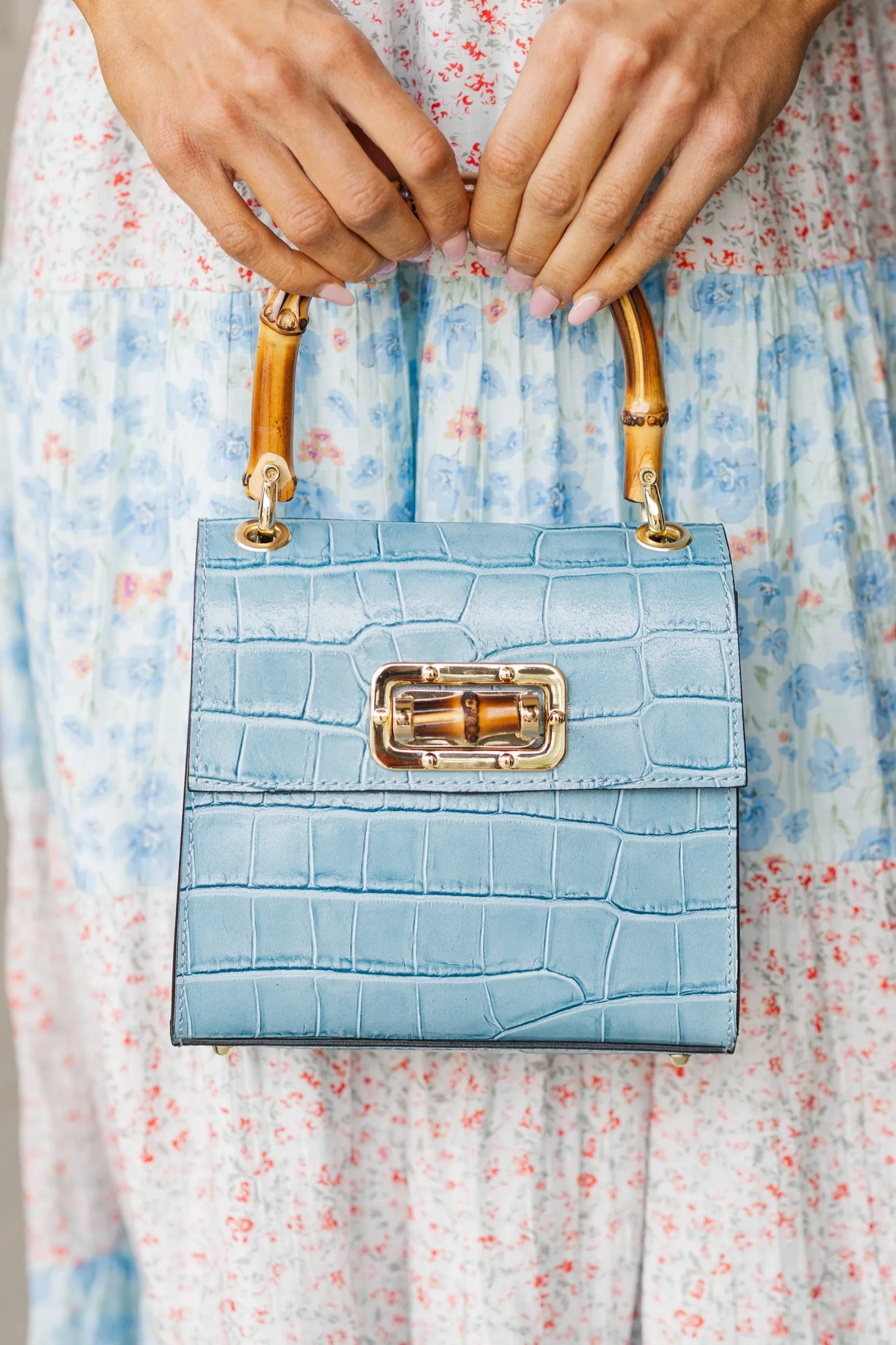 German Fuentes: All In Time Light Blue Purse