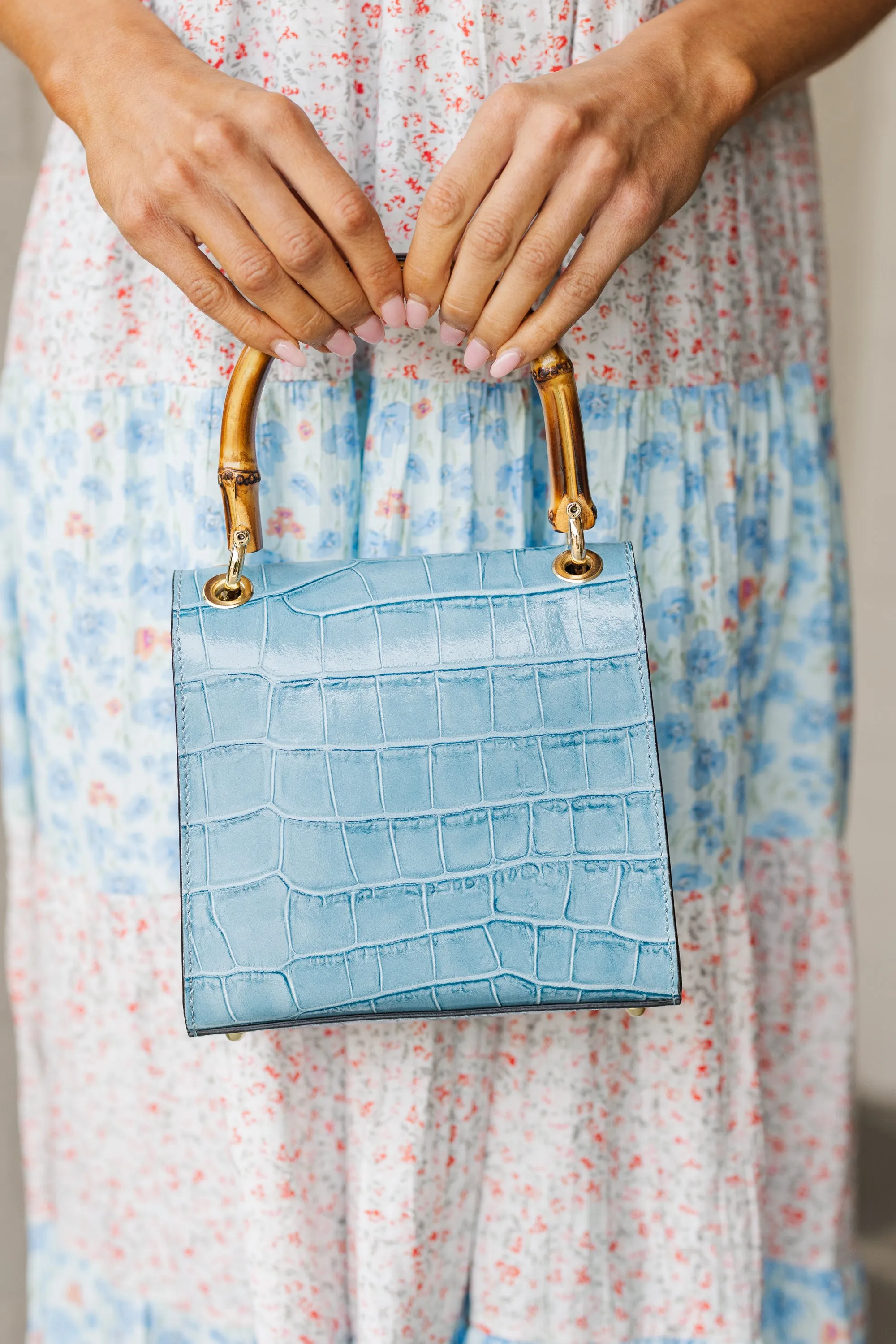 German Fuentes: All In Time Light Blue Purse