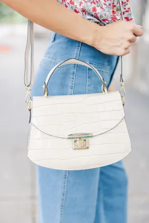 German Fuentes: Catch You Later Beige Leather Purse