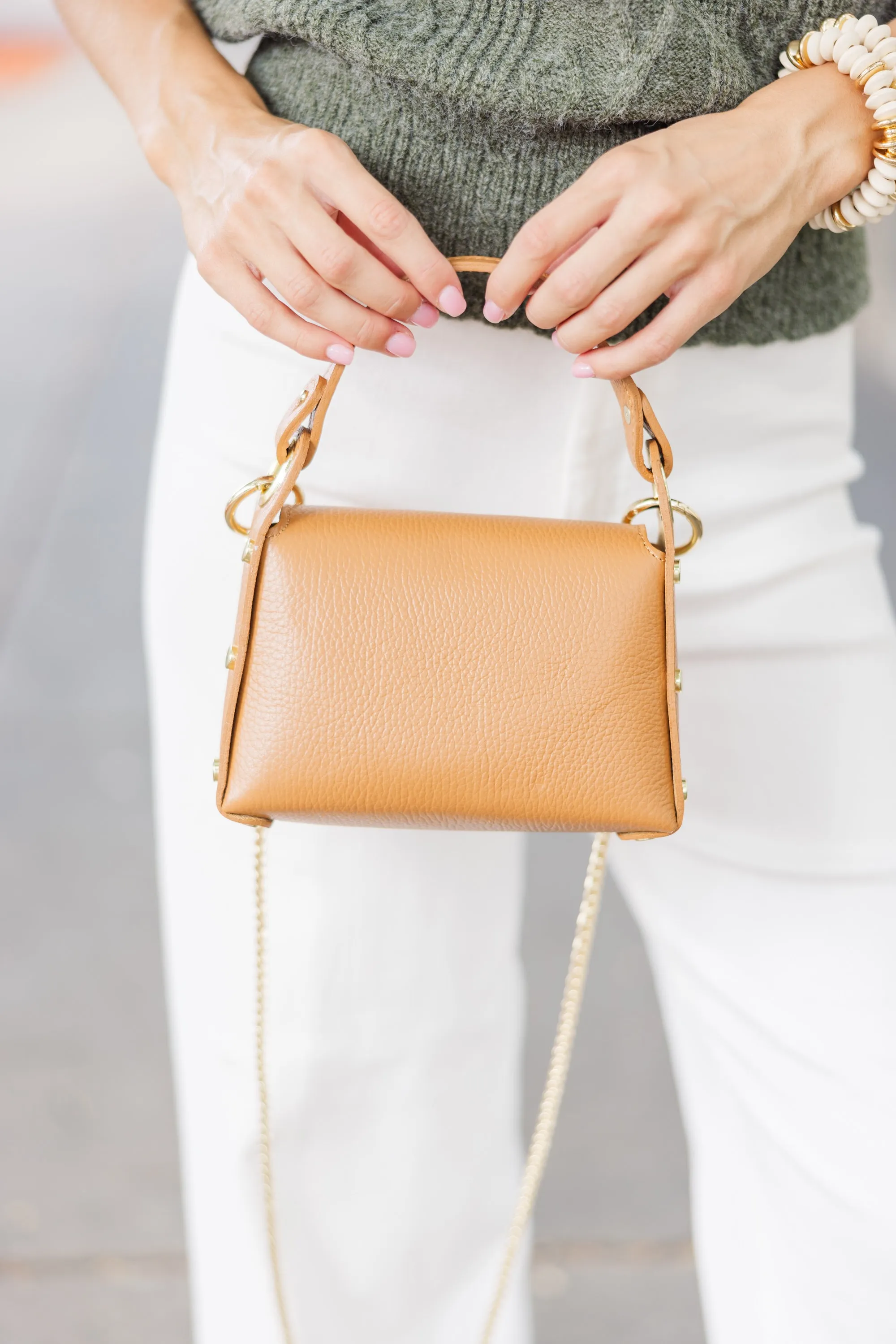 German Fuentes: On The Way Out Camel Leather Purse