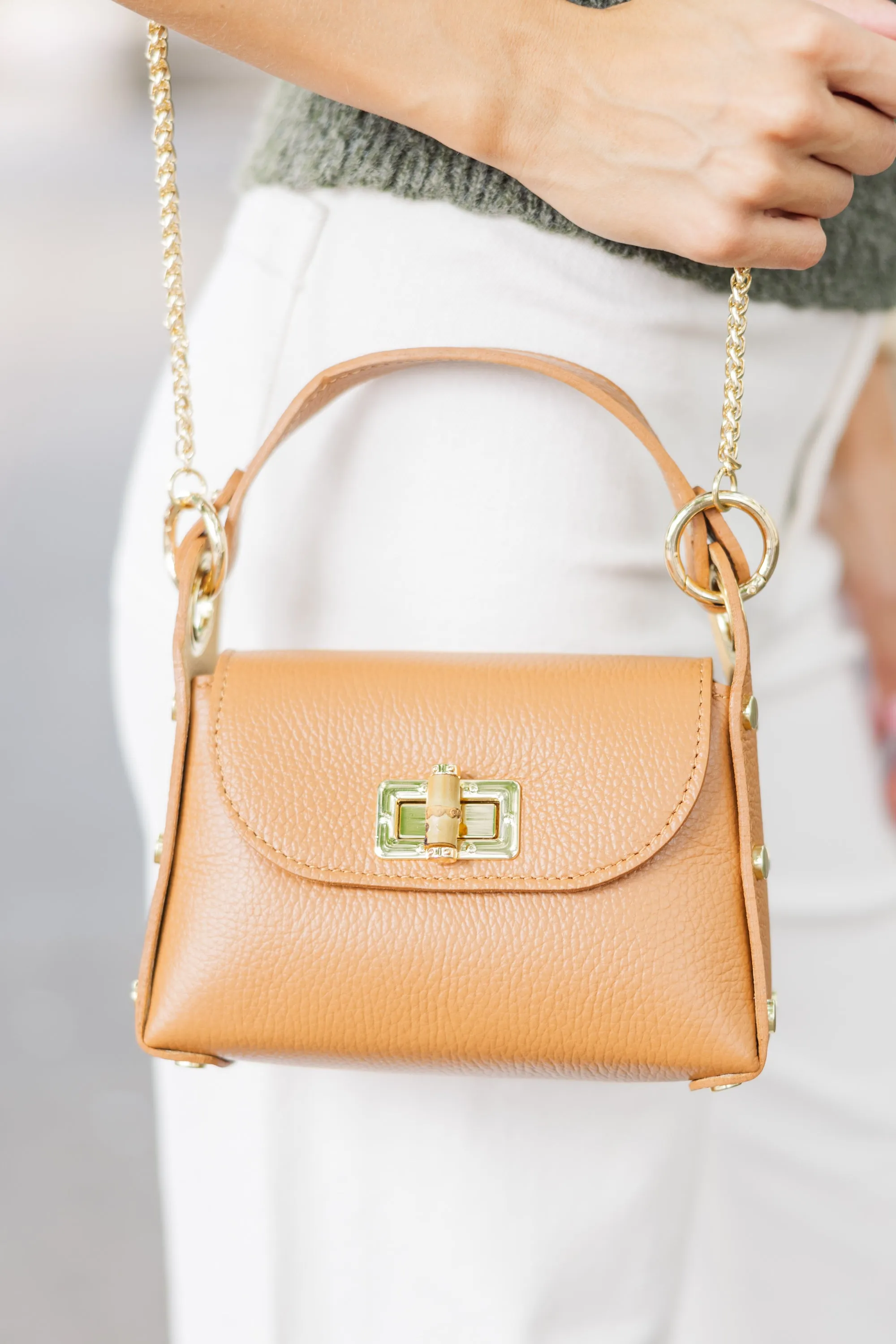 German Fuentes: On The Way Out Camel Leather Purse