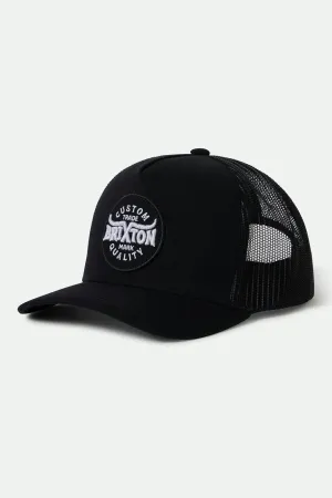 Gibson Netplus Trucker Hat - Black/Black Brixton