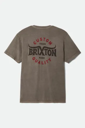 Gibson S/S Standard T-Shirt - Cinder Worn Wash Brixton