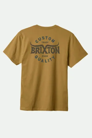 Gibson S/S Standard T-Shirt - Dijon Worn Wash Brixton