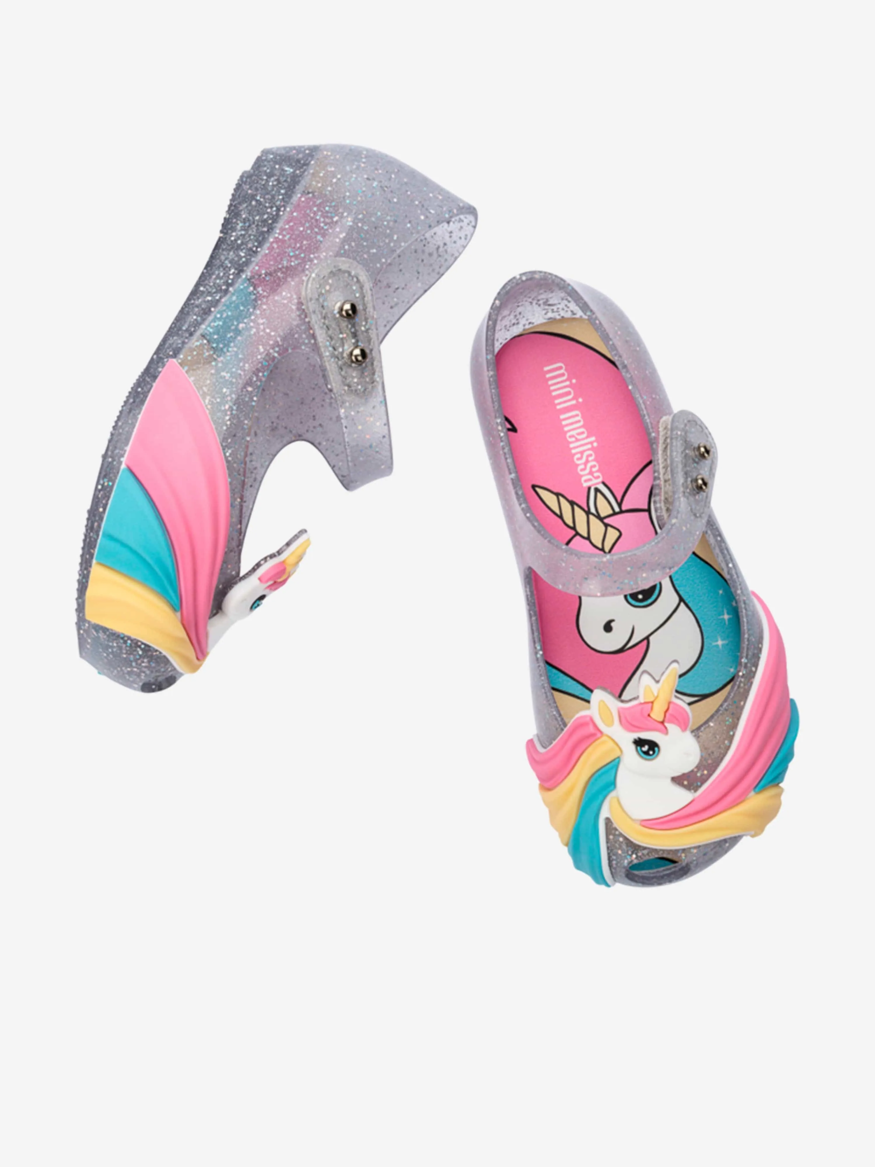 Girls Unicorn Ballerinas in Multicolour