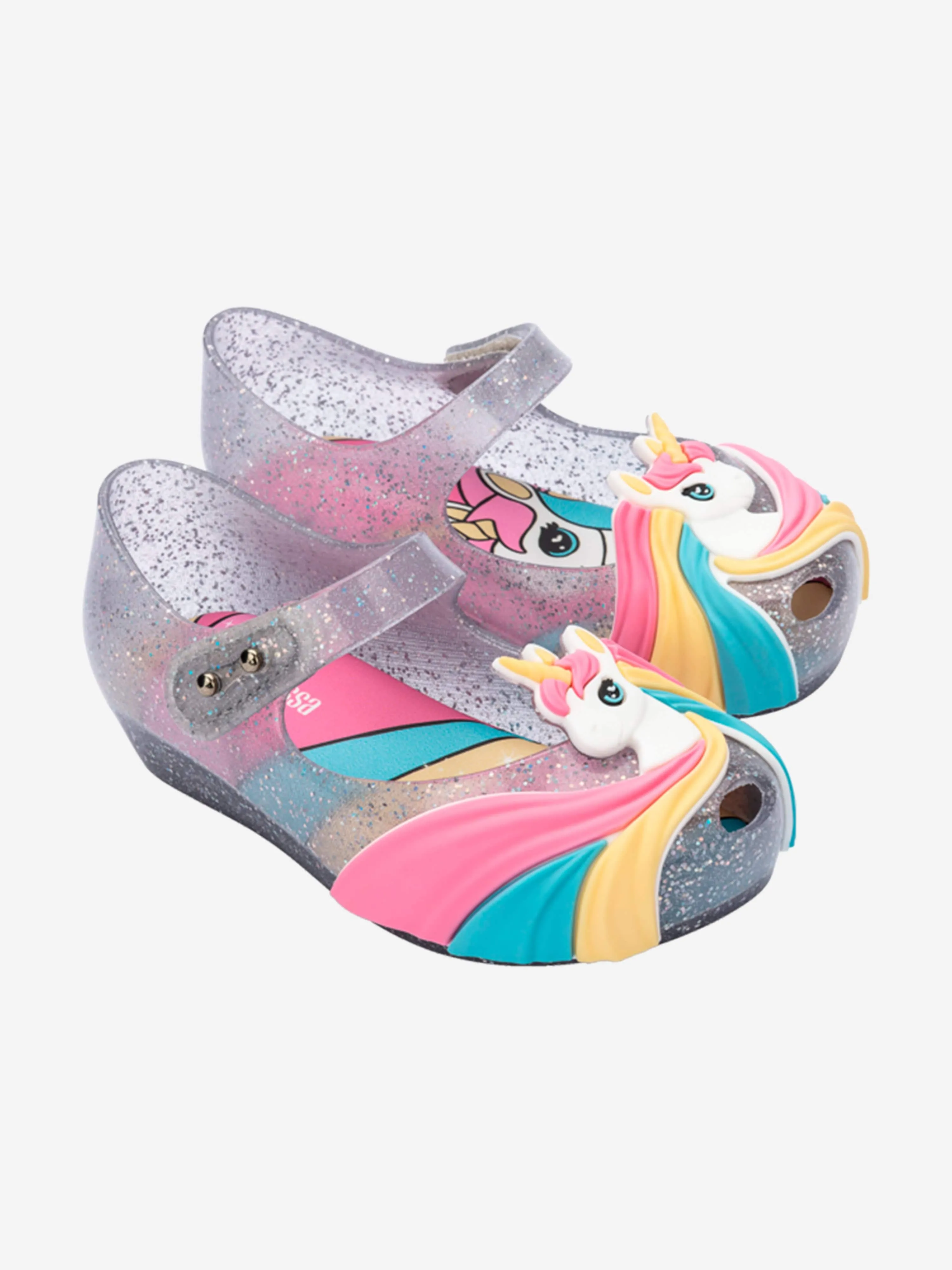Girls Unicorn Ballerinas in Multicolour